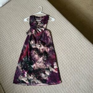 Purple and Pink Sleeveless Dress